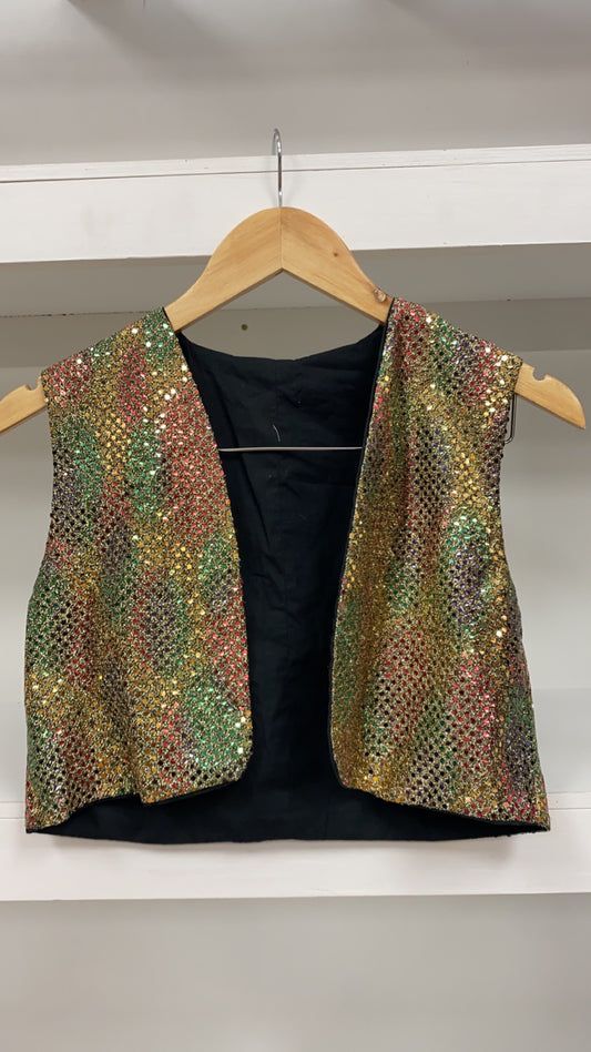 Gold Sequin Vest