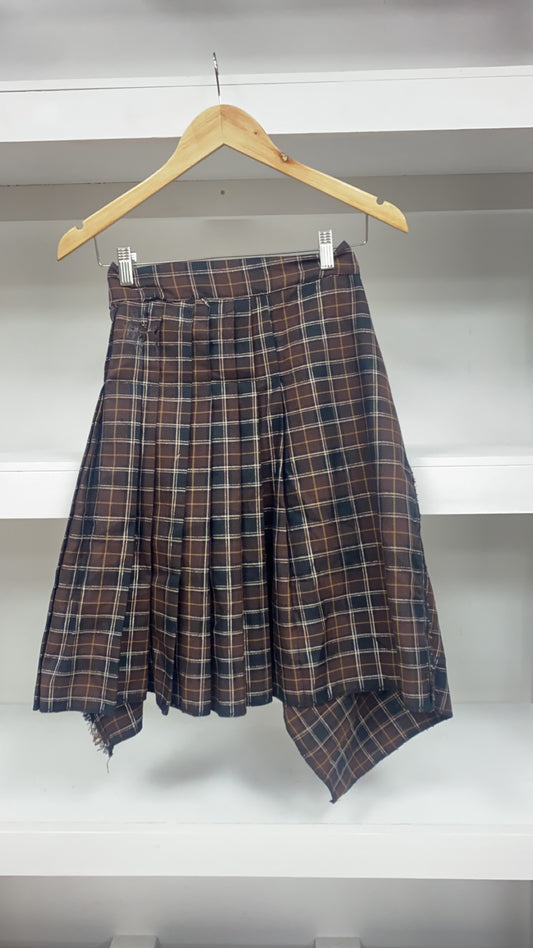 Brown Kilt Skirt