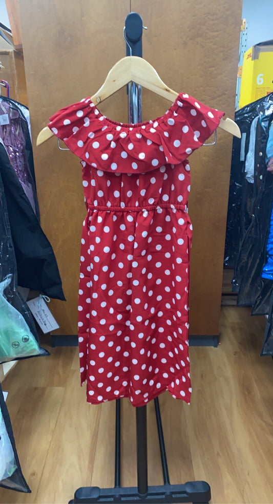 Red Polkadot Jumpsuit Unitard