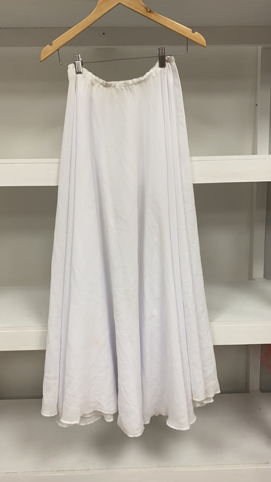 Long White Chiffon Skirt