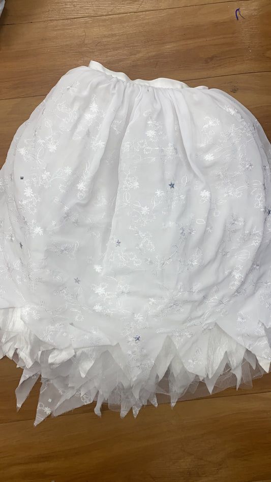 Layered White Skirt