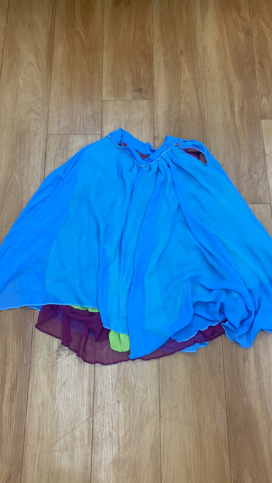 Purple Blue Green Reversible Skirt