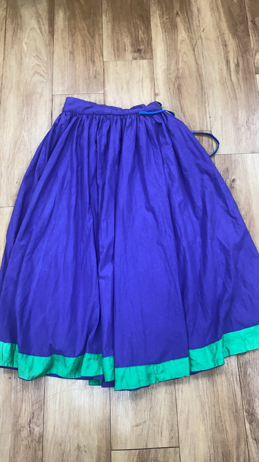 Purple Skirt with Green Trim
