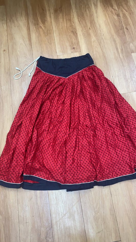 Red & Black Village Skirt