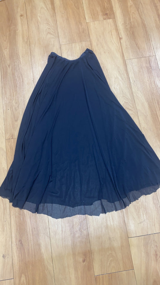 Black Chiffon Skirt (No Slit)
