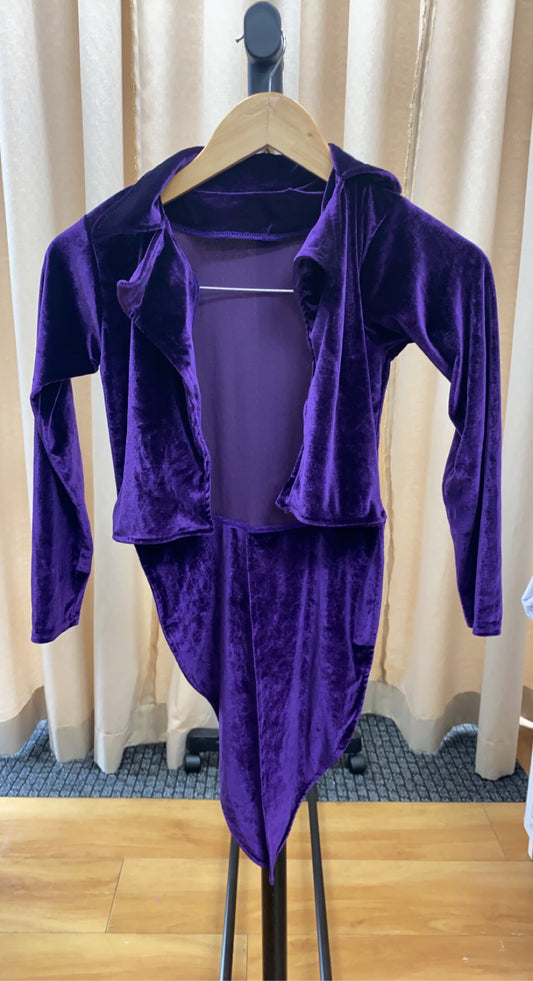 Purple Velvet Tail Coat Jacket
