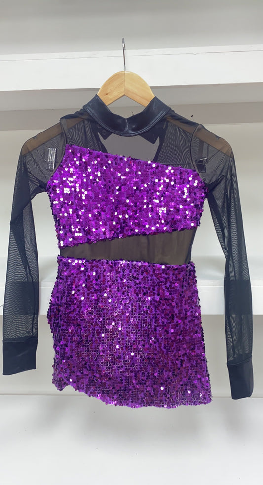 Purple Sequin Playsuit