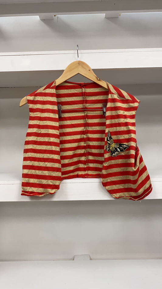 Red & Gold Strip Pirate Vest