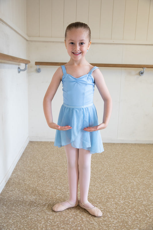 Pre-Grade Ballet and Jazz Leotard - Bronwyn Light Blue